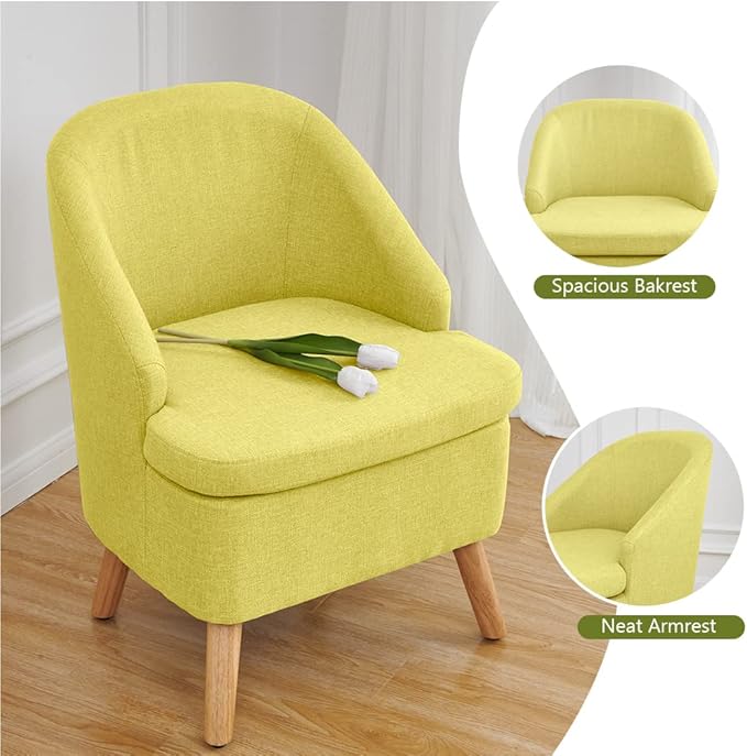 Accent Upholstered Club Cute Light Green Tub Chairs with Barrel Style Comfortable Round Side Sofa Chair Sitting Sofa Chair for Living Room Bedroom Small Spaces