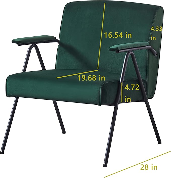 Generic Cloth Leisure Black Metal Frame Recliner for Living Room and Bedroom Green