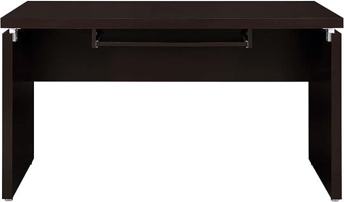 Coaster Home Furnishings - Skylar - Engineered Wood - 83-Inch L-Shaped Computer Desk with Keyboard Tray Slide-Out Tray and Metal Extension Glide - Home Office - Cappuccino - 800891L