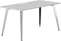Branch Office Desk - Modern Home Office Desk - Efficient Cable Management and Fast Assembly - Compact Workstation for Home or Apartment - 48” Fog Top - Mirror Base