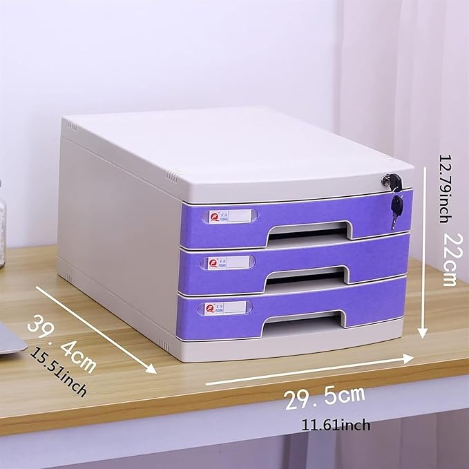 Desk with Lockable Drawers Mobile Filing Cabinet 3 Drawer File Cabinet Drawer Organiser Multi-Drawer Desktop Organiser