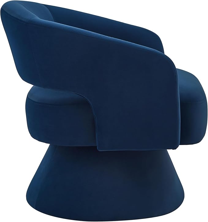 Ball &amp Cast Swivel Barrel ChairUpholstered Velvet Round Accent Chairs360 Degree Comfy Swivel Chair with Open BackrestSingle Sofa SeatingBedroom Side Reading Seatfor Living RoomHomeOfficeNa