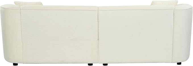 Christopher Knight Home Sabbo 87.50 Boucle Upholstered Couch Oversized 2 Seater Sofa Curved Soft Seating Lounge Sofa Chair Cozy Loveseat with Armrest Reading Sofa for Living Room Home Rest Beige
