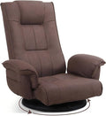 Ergonomic Swivel Floor Gaming Chair with Armrests &amp Side Pockets 6-Position Reclining Sofa Bed Foldable Padded Lounger with Thick Cushion &amp Lumbar Support for Esports Reading TV Watching (