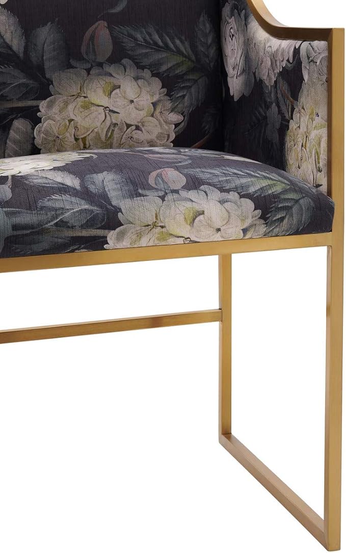 TOV Furniture Atara Floral Velvet Gold Chair