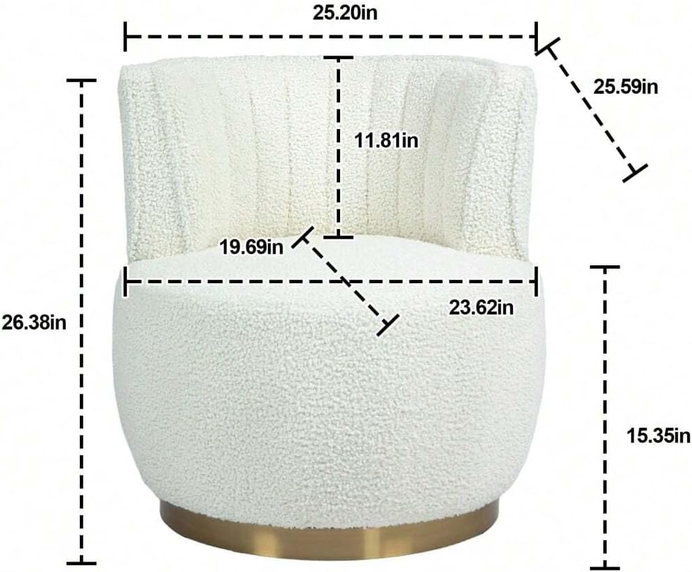 KINFFICT Velvet Swivel Accent Barrel Chair Set of 2 Mid Century Modern Arm Chair 360° Swivel Club Chairs Upholstered Comfy Single Sofa Chair Cozy Leisure Chair for Living Room Bedroom Lounge Hotel
