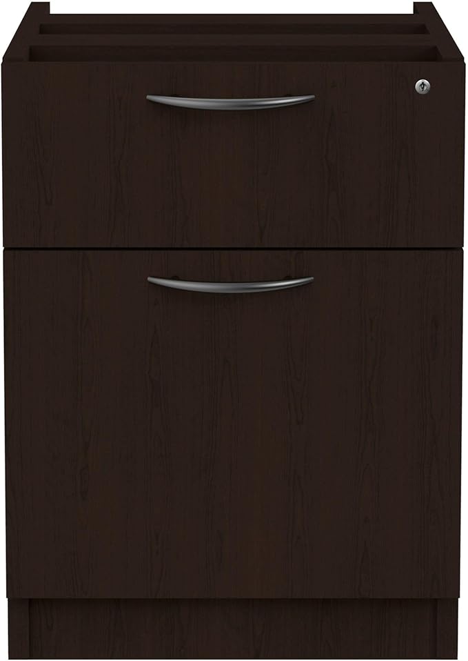 Alera ALEVA552222ES 15.63 in. x 20.5 in. x 19.25 in. Valencia Series 2-Drawer Hanging File Pedestal - Espresso