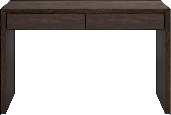 Henn&ampHart 48 Modern Rectangular Wooden Home Office Desk Computer Desk Writing Table with 2 Storage Drawers for Home Office Warm Brown