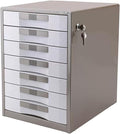 File Cabinet 7-Shelf Metal Desktop Filing Cabinet Locking 7-Shelf File Cabinet Office Data Organiser Storage Boxes (Color : B)