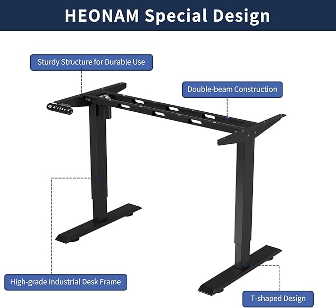 55 Inch Computer Desk with Power Outlets and USB Ports Large Office Desk for Home Office Modern Writing Table with Sturdy Frame
