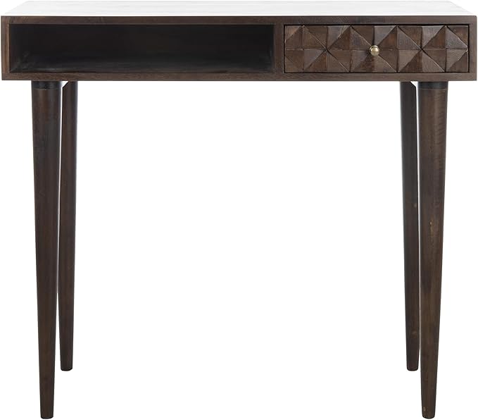 Safavieh Home Office Zinnia Modern Walnut Brown 1-drawer Desk
