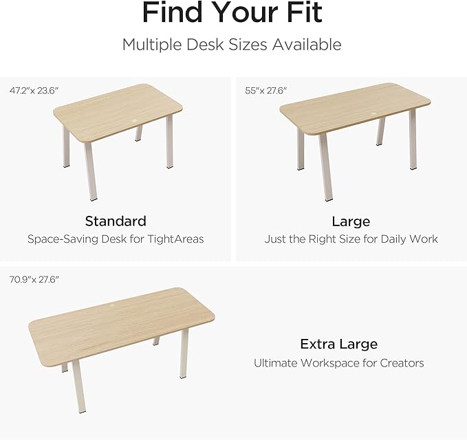 Modular Computer Office Desk Modern Style Small Study Writing Workstation Table for Home &amp Business Standard (47 x 24)