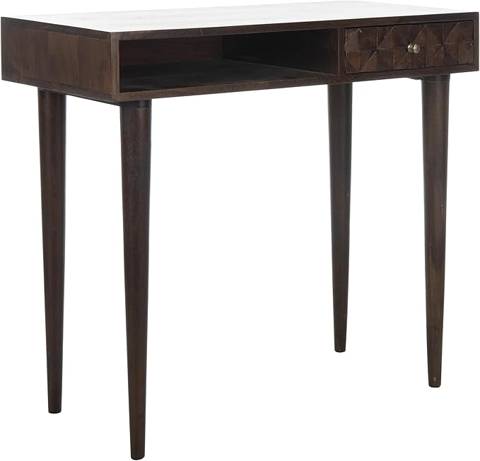 Safavieh Home Office Zinnia Modern Walnut Brown 1-drawer Desk