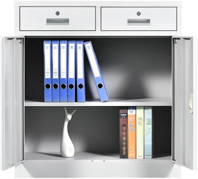 GLigeT Filing Cabinet Metal Cabinets Steel Filing Cabinet with Lock 2-Drawer Low Cabinet Small Storage Cabinet with Locks Steel Cabinet for Office Home File Storage Cabinets (Size : 1.2mm)
