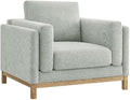Modway Roscoe Fabric Armchair in Mist - Comfortable Deep Seat Accent Chair with Arms for Living Room or Bedroom