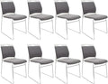 8 Pack Stackable Chairs - 1102LB Capacity Modern Reception Chairs for Home Office Kitchen Waiting &amp Multi-Purpose Rooms