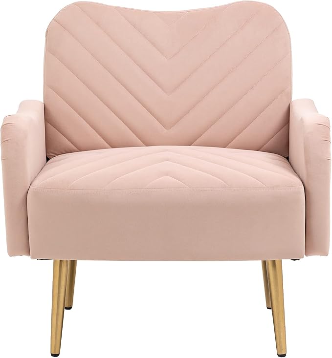 Velvet Chair Accent Chair Living Room lesiure Chair with Metal feet