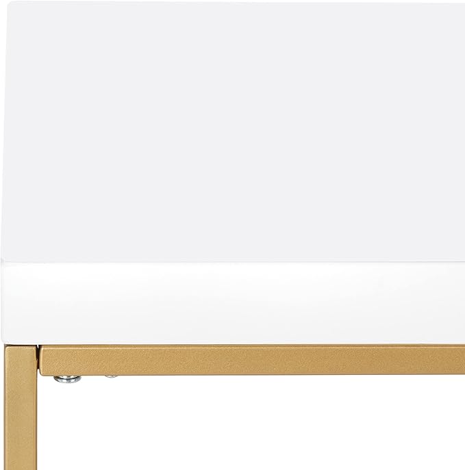 SAFAVIEH Home Collection Cass Contemporary White/Gold Desk