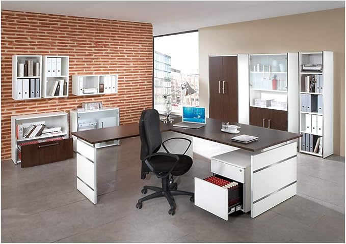 Crelobo ATOS-FL5-4548-4435 Filing Cabinet Wood White 80 x 38 x 183 cm