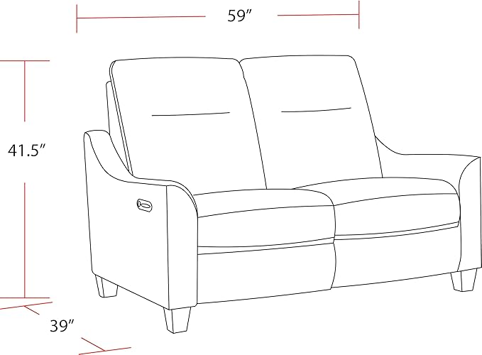 Parker Living Madison - Pisces Marine - Powered by Freemotion Cordless Power Reclining Loveseat