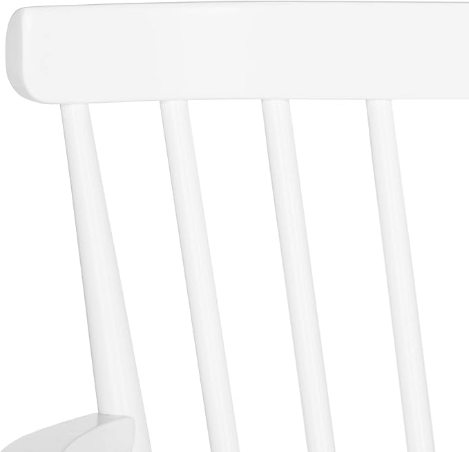 SAFAVIEH Home Collection – Addison White Solid Wood Spindle Back Loveseat Bench Farmhouse Settee for Entryway Living Room or Dining Area (AMH8513B)