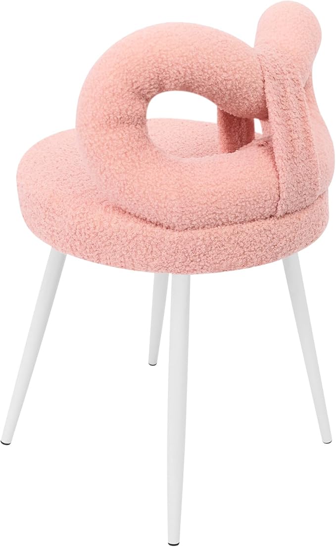 Chair upholstered Accent Chair Cute Bow Back Bedroom Living Room