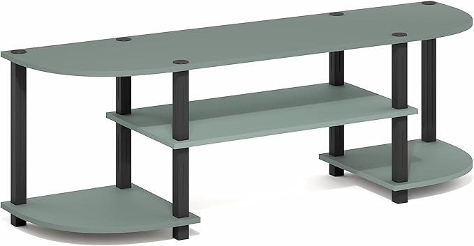 Furinno Turn-S-Tube TV Stand Wide Entertainment Center TV Console for TV up to 55 Inch for Living Room Bedroom Sage Green