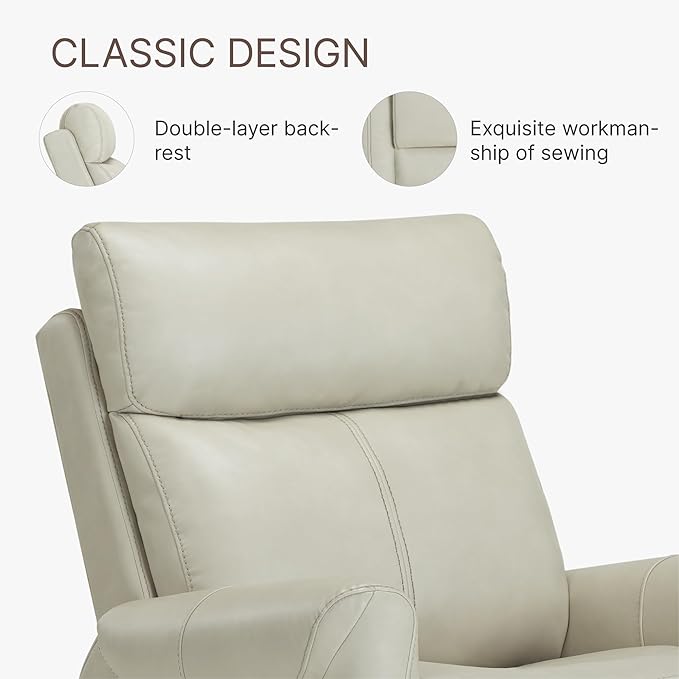 Wall Hugger Recliner Chair for Adults Faux Leather RV Recliner with USB Charging Ports Electric Power Reclining Sofa for Living Room Home Theater Seating Bedroom