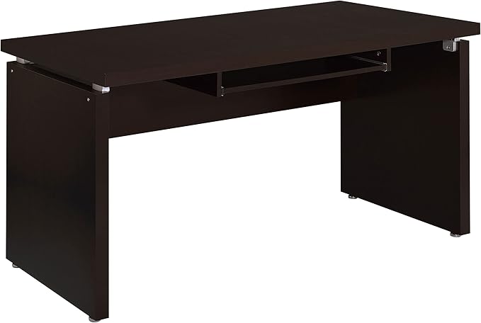 Coaster Home Furnishings - Skylar - Engineered Wood - 55-Inch L-Shape Computer Desk with Slide-Out Keyboard Tray Mobile File Cabinet and Metal Extension Glides - Home Office - Cappuccino - 800891