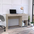 Compact 47.2 Computer Desk with Drawers Light Gray - Perfect for Home Office