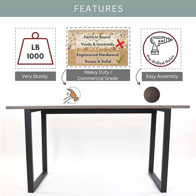 UrbanHaus Astor Home Office Desk (29.5 x 48 x 24)