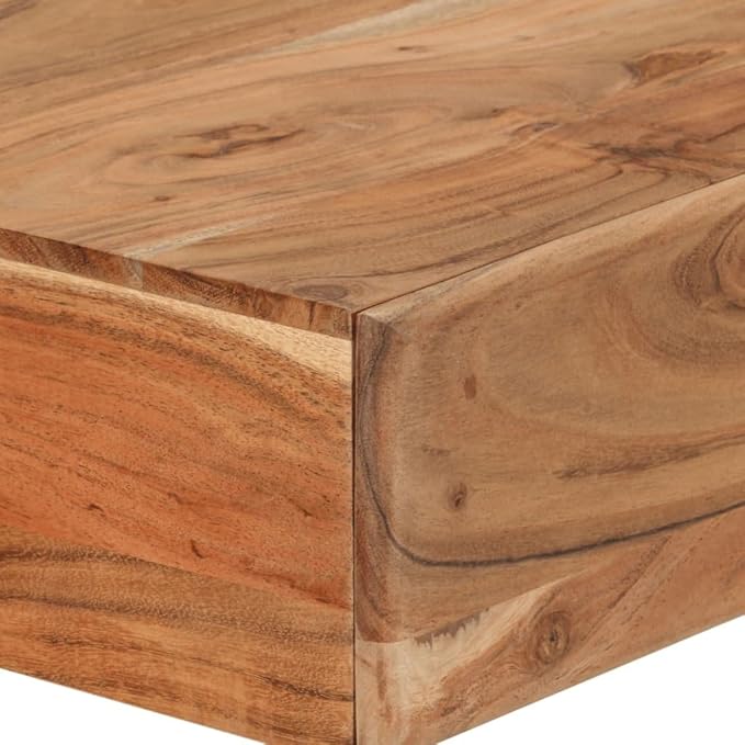 Farmhouse Writing Desk with 2 Drawers 39.3 Wood Computer Desk Study Desk for Home Office Midcentury Laptop Stand Console Table Makeup Vanity Desk Brown
