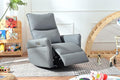 Ball &amp Cast Power Recliner Chair with USB and Type-c PortsSwivel Rocker Recliner Sofa W/Padded BackrestInfinite Position Power Lift Chairfor Living RoomBedroomHome TheatersBlue-Gray