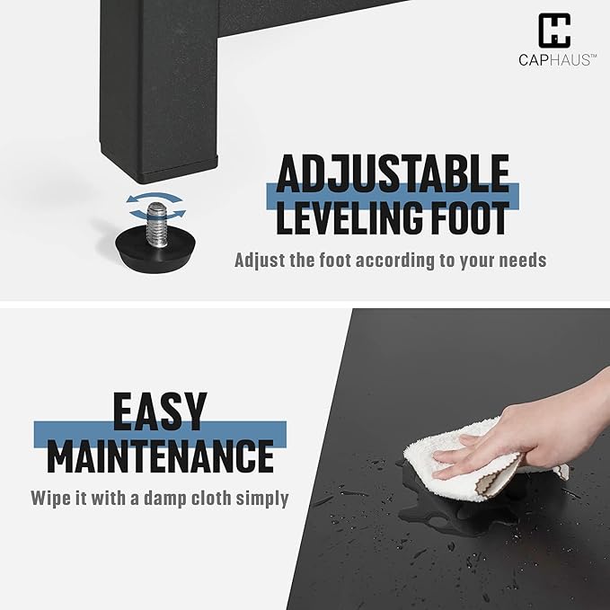 Fencer Wire 55 Inch Computer Desk Home Office Desk Modern Work Desk Writing Desk for Small Space Simple Desk for Home Use &amp Office PC Table Gaming Desk Space-Saving Workstation Black