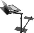 VIVO 20 inch Over Couch Swivel Table Laptop Desk for Remote Work Portable Recliner Workstation with Height Adjustable Swing Arm Black DESK-ST01C