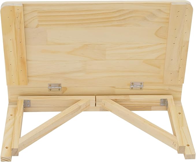 Wall Mounted Folding Table - 31.5 Pine Wood Drop Leaf Desk Space-Saving Wall Desk for Small Spaces Rustic Floating Shelf for Small Spaces Kitchen Laundry Room Home Office Wood Color
