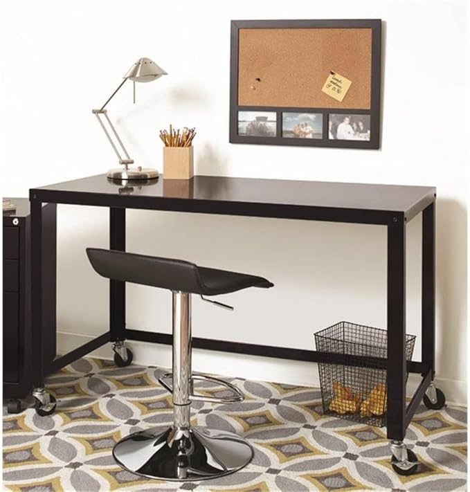 Home Square 2-Piece Set with Mobile Desk and Pedestal File 3-Drawer Box