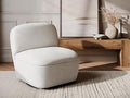 BELLEZE Upholstered Swivel Accent ChairModern 360° Rotating Chair with Hidden Storage Easy Assembly Compact Chair for Living Room Bedroom Office Space-Saving Design -White