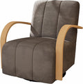 Chifee &amp Vingol 360° Swivel Accent Chair 30.3 W Velvet Swivel Living Room Chair with Solid Wood Armrests Mid Century Modern Reading ChairCharcoal