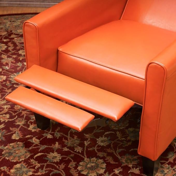 Merax Push Back Chair Living Room Chaise Lounge Single Sofa Upholstered Armchair with Wooden Legs