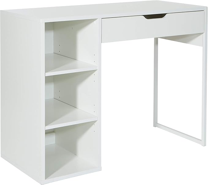 OSP Home Furnishings Ravel 40-Inch Wide Writing Desk White