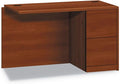 HON 10700 Series Full Right Pedestal Return 48W X 24D X 29.5H Cognac