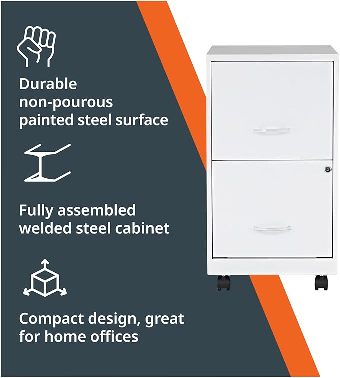 Lorell LYS SOHO File/File Mobile File Cabinet White