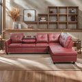 L-Shaped Combination Sofa Set Luxurious Synthetic Leather Living Room Sofa Suitable for Living Rooms Bedrooms Apartments and Offices