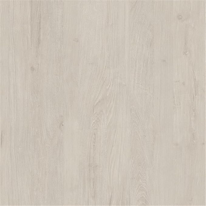 BOWERY HILL 60W Engineered Wood Desk with Hutch and Storage Cabinet Linen White Oak Finish Tempered Glass Door Adjustable Shelves Farmhouse Style Home Office Desk Furniture