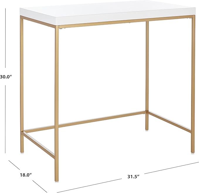 SAFAVIEH Home Collection Cass Contemporary White/Gold Desk