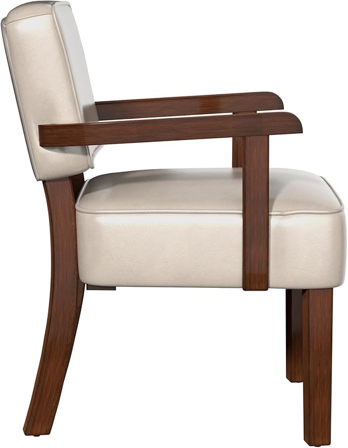 Accent Chair PU Leather Chair for Living Room Oversized Armchair with Soft Seat and Armrests for Bedroom Dinning Reading Waiting Room (One Chair)