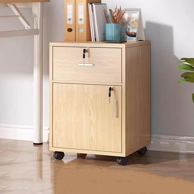 Lockable Filing Cabinet for Office Removable Low Storage Cabinets(B)