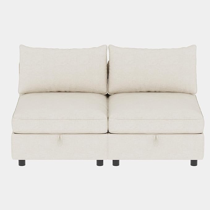 Oversized Modular Storage Sectional Sofa Customizable Seating Group Sofa&ampCouch Convertible Lounge Sleeper Chaise Daybed with Movable Seat L-Shaped Chenille Upholstered Sofa Couch for Living Room