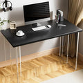 Acrylic Computer Desk With Clear Base Modern Console Table Dining Table Home Office Desk for Study (Black)